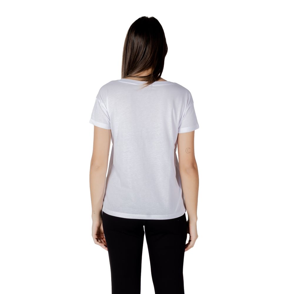Armani Exchange White Cotton T-Shirt for Women