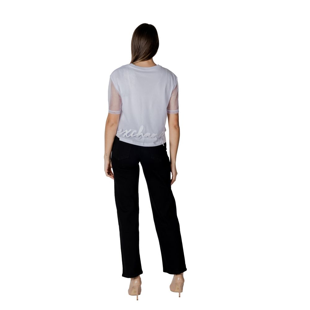 Armani Exchange White Cotton T-Shirt - Model XW000541 AF10359
