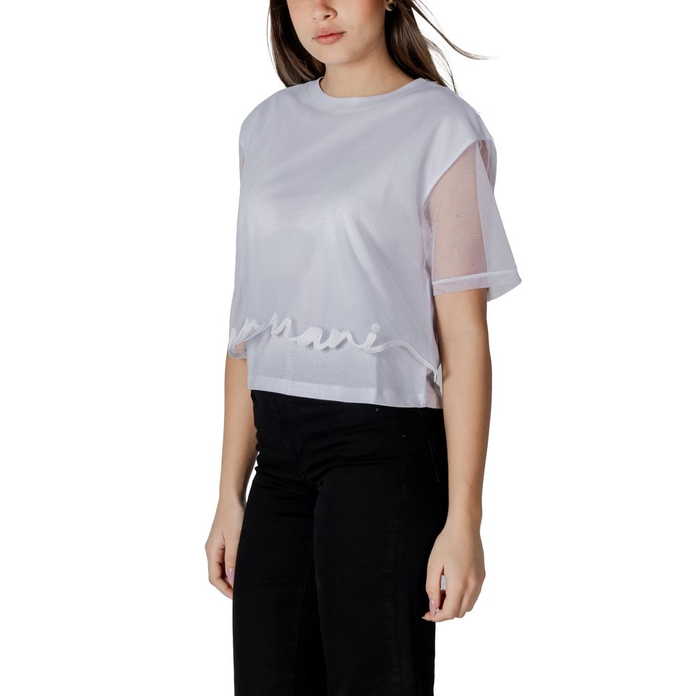 Armani Exchange White Cotton T-Shirt - Model XW000541 AF10359