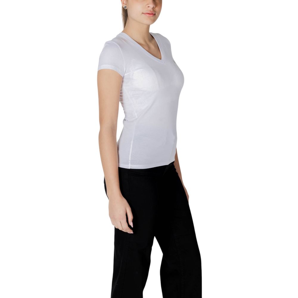 Armani Exchange Women's White Cotton T-Shirt