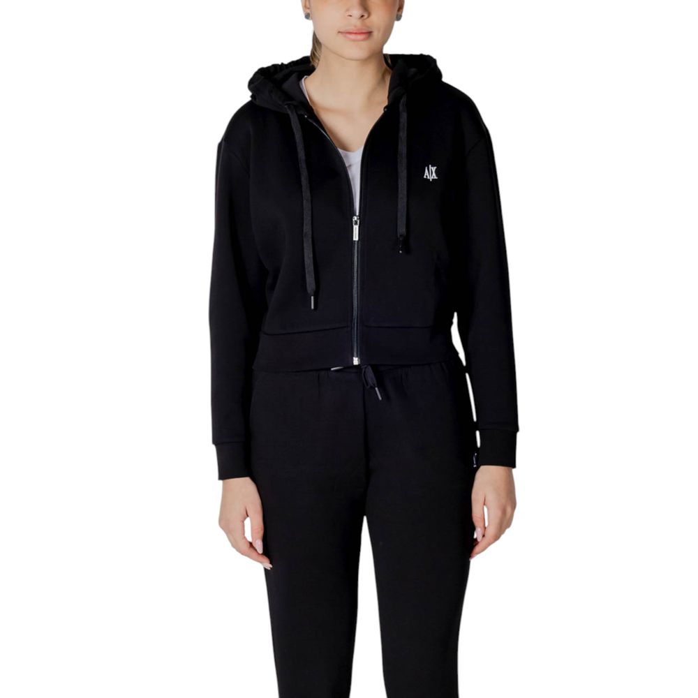 Armani Exchange Black Cotton Hoody for Women