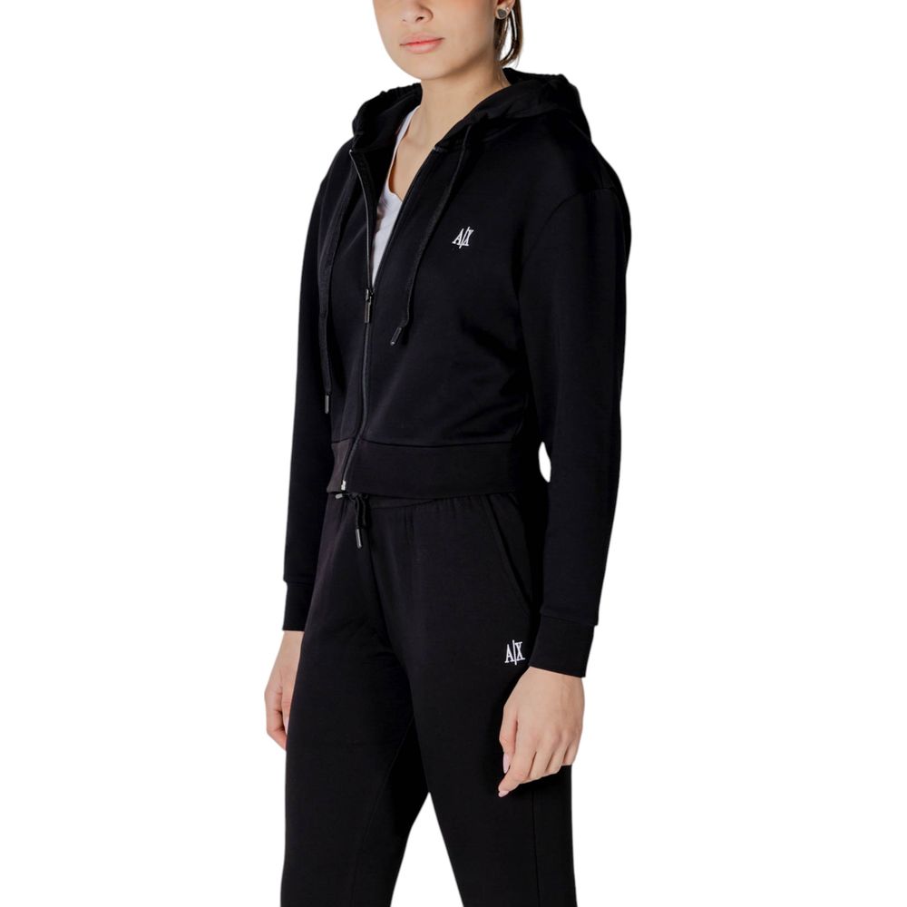 Armani Exchange Black Cotton Hoody for Women
