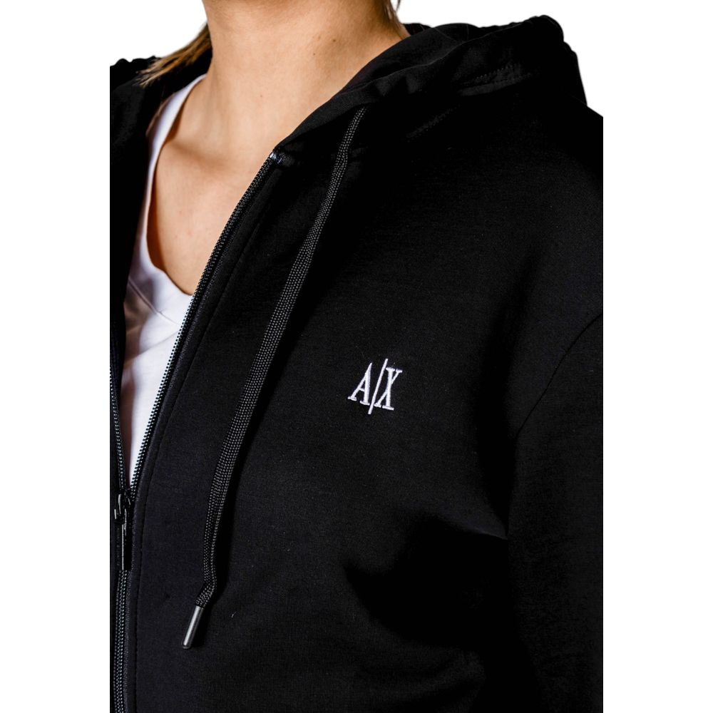 Armani Exchange Black Cotton Hoody for Women