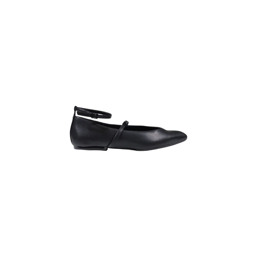 Armani Exchange Black Polyester Platform Ballet Flats