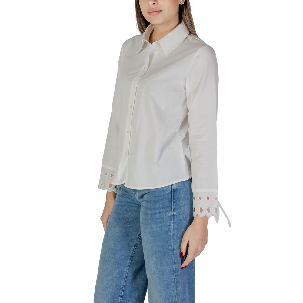 Jacqueline De Yong White Cotton Shirt for Women