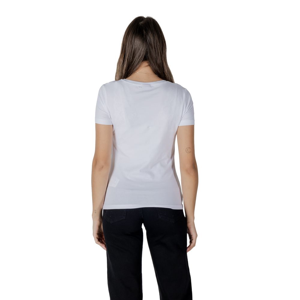 EA7 Emporio Armani White Cotton T-Shirt for Women