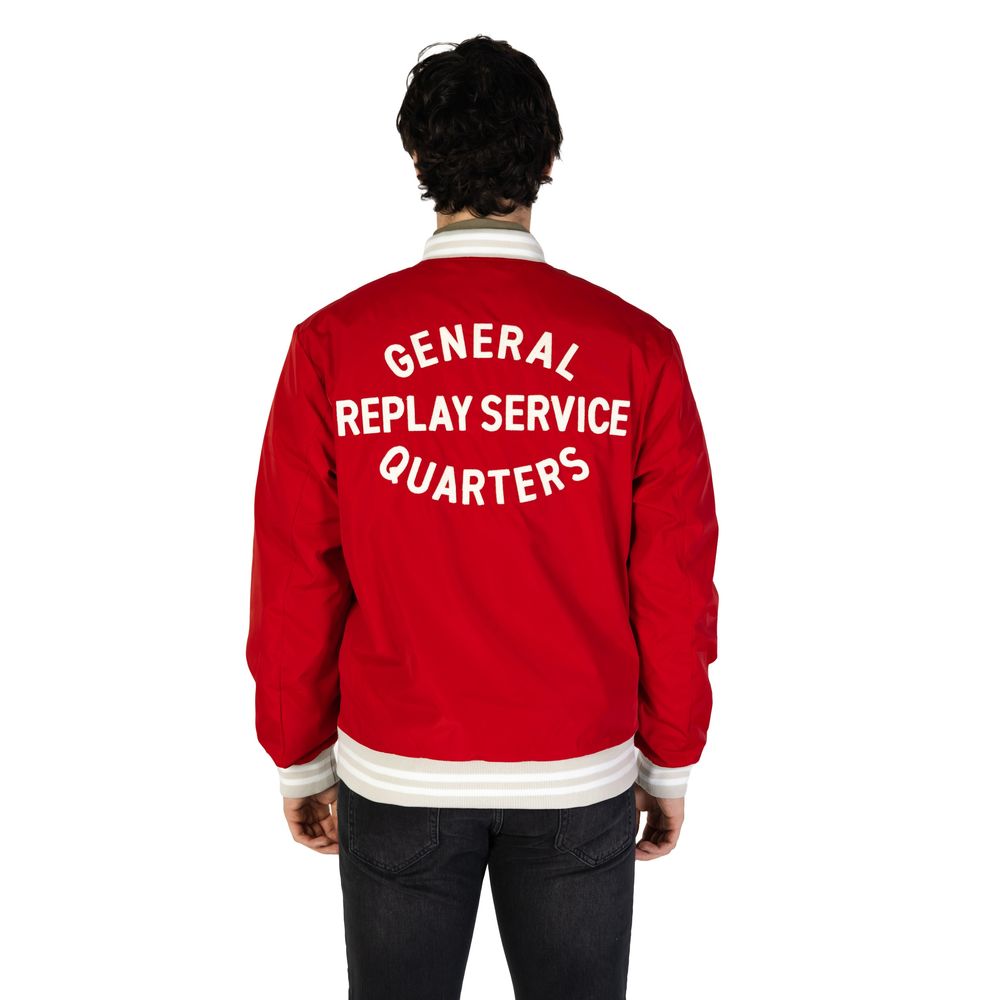 Replay Red Cotton Jacket & Coat