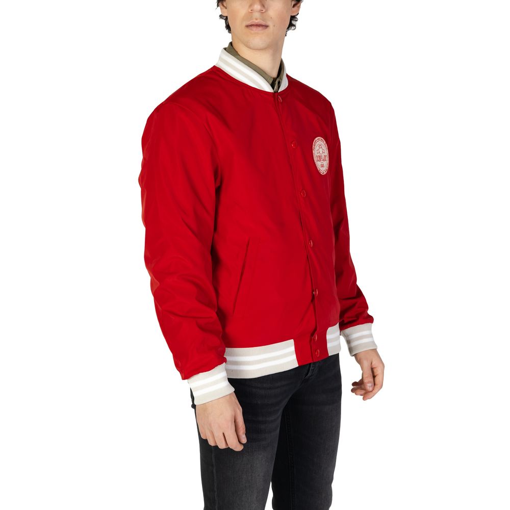 Replay Red Cotton Jacket & Coat