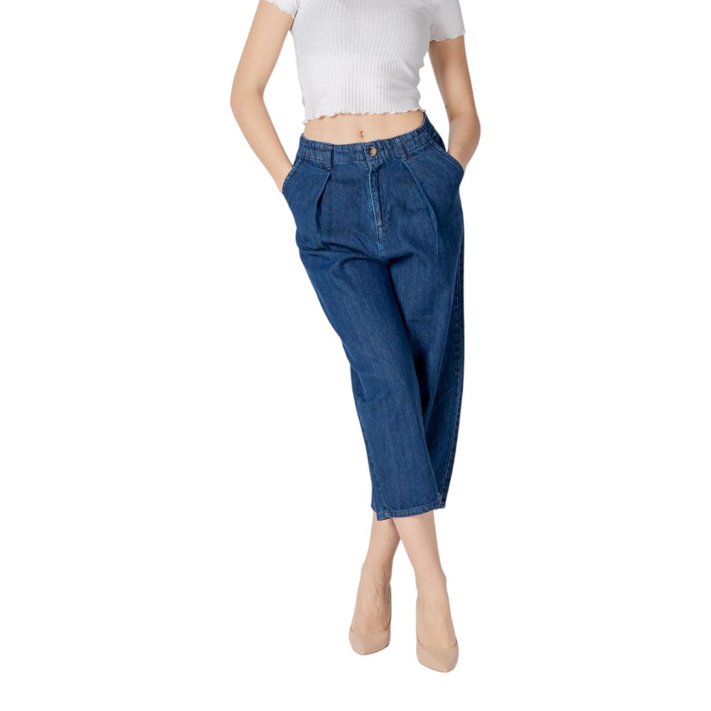 Only Blue Cotton Jeans Denim – Slouchy Balloon Fit for Women