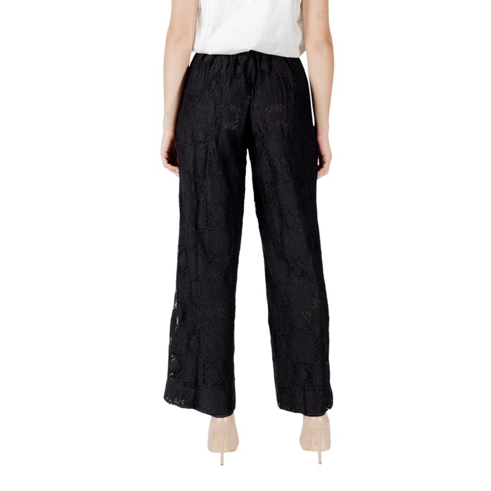 Vila Clothes Viveca H/W 14106933 Black Cotton Pant