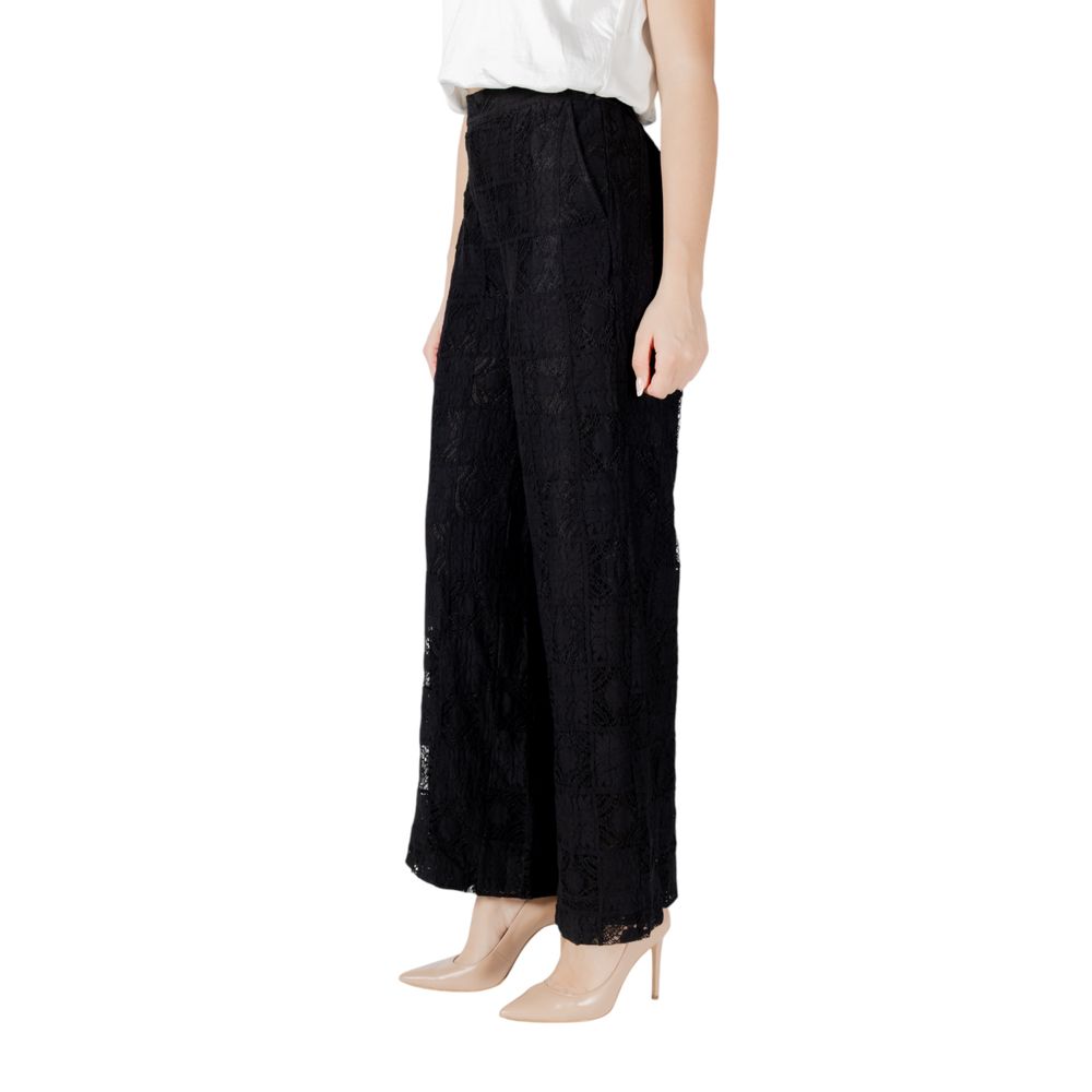 Vila Clothes Viveca H/W 14106933 Black Cotton Pant