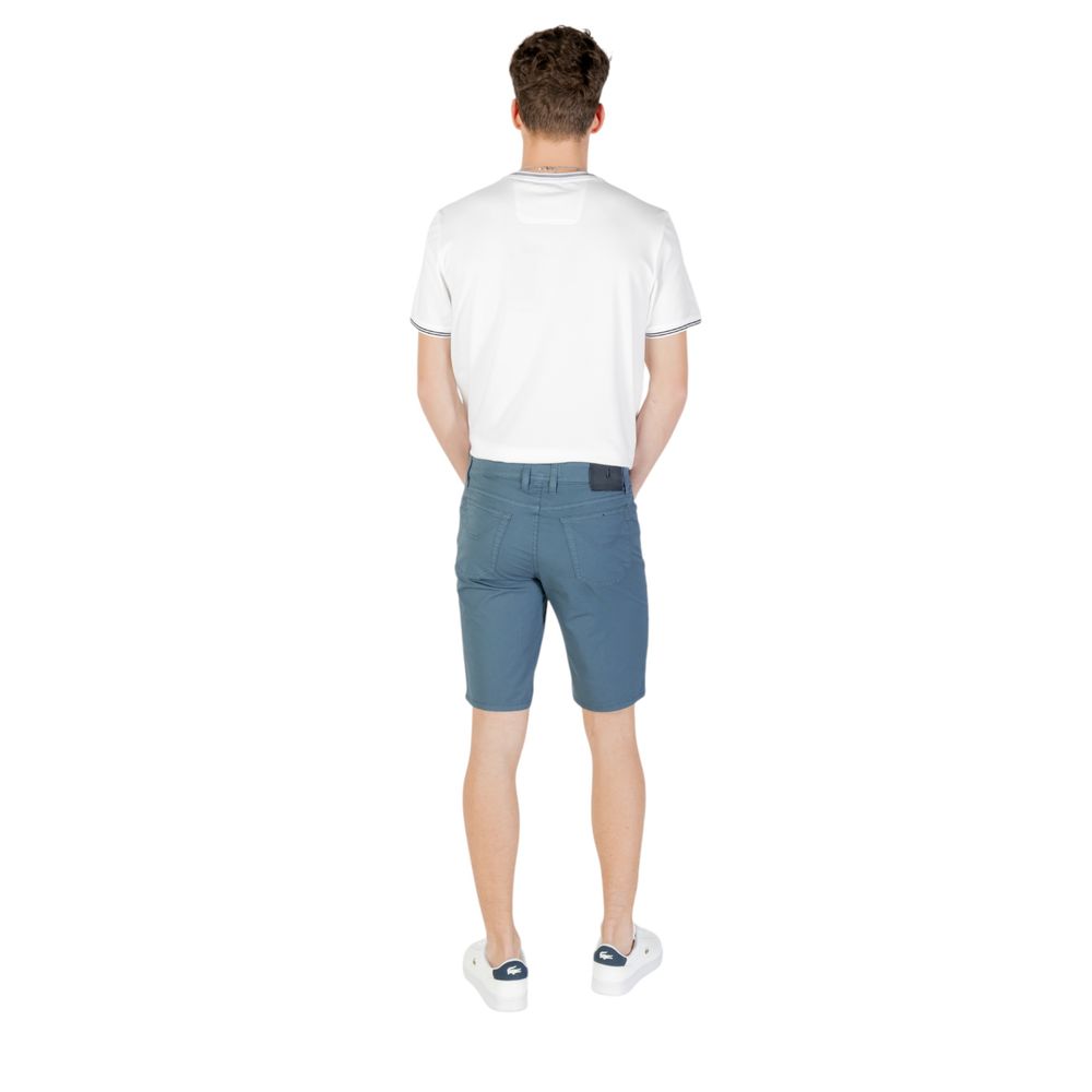 Jeckerson JAYDEN Blue Cotton Bermuda Shorts
