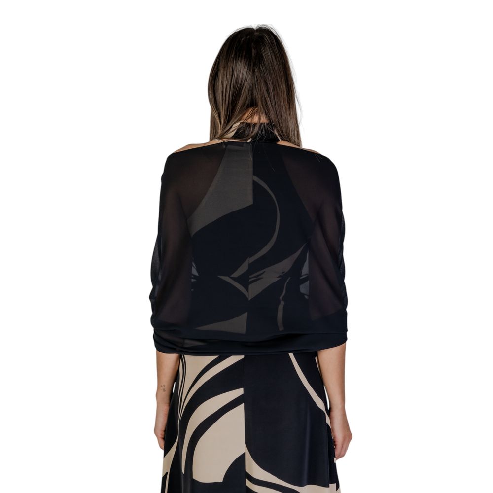 Rinascimento Black Polyester Scarf - Elegant Women's Stole for Spring/Summer