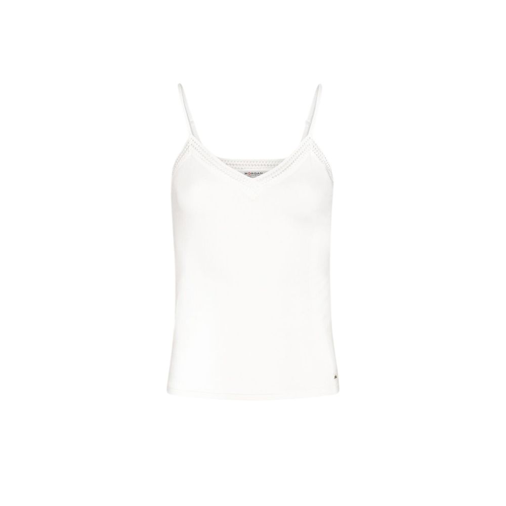 Morgan De Toi Cream Viscose Tank Top – Effortlessly Chic and Versatile