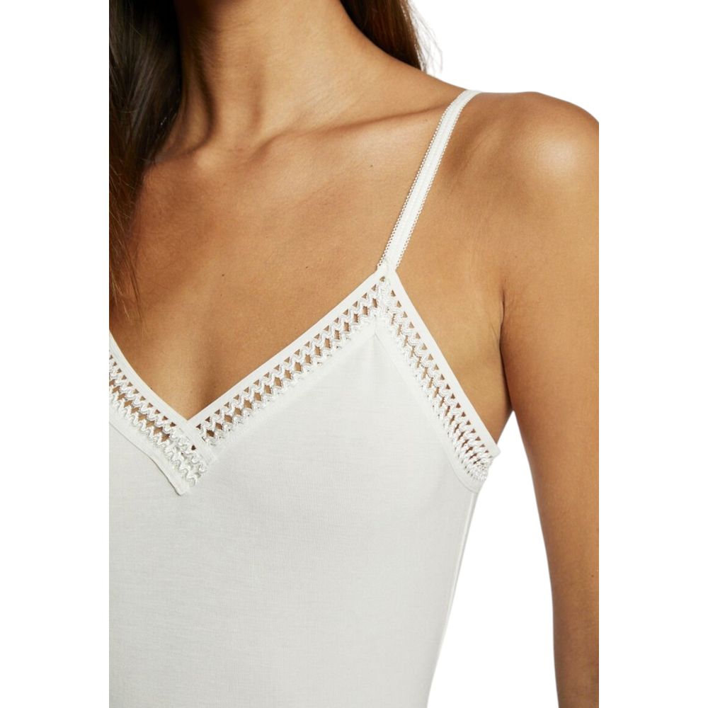 Morgan De Toi Cream Viscose Tank Top – Effortlessly Chic and Versatile
