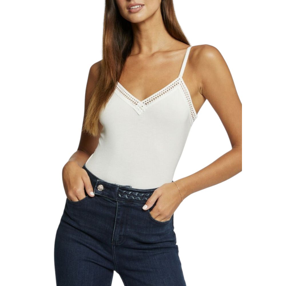 Morgan De Toi Cream Viscose Tank Top – Effortlessly Chic and Versatile