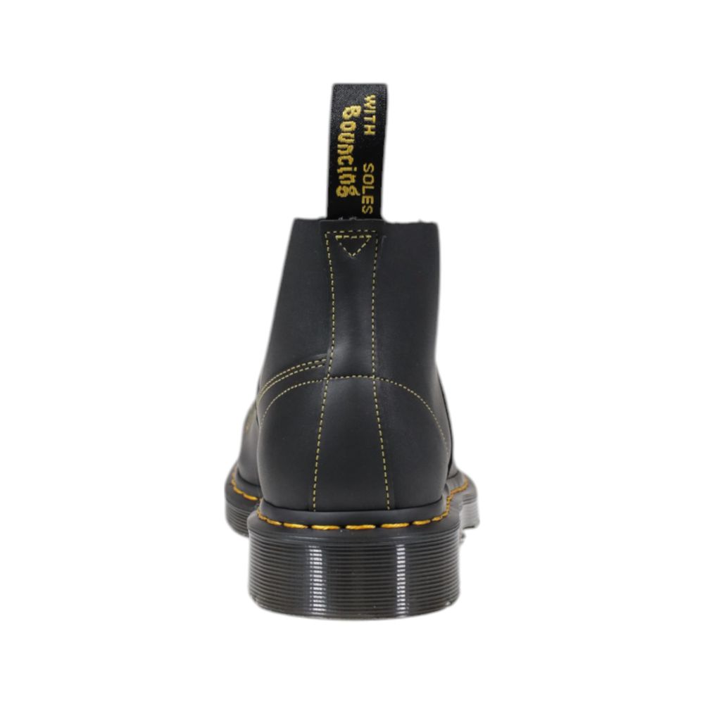 Dr. Martens Church Greasy Black Leather Boot