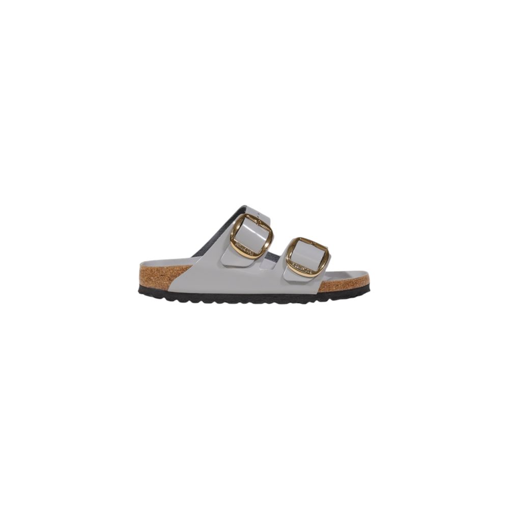 Birkenstock Gray Leather Slipper - Arizona Big Buckle Sandals