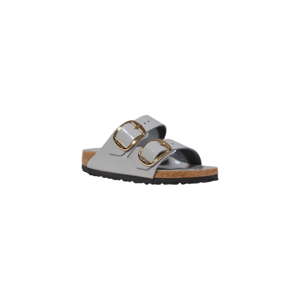 Birkenstock Gray Leather Slipper - Arizona Big Buckle Sandals