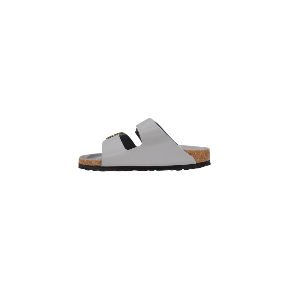 Birkenstock Gray Leather Slipper - Arizona Big Buckle Sandals