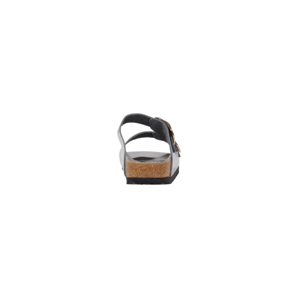 Birkenstock Gray Leather Slipper - Arizona Big Buckle Sandals