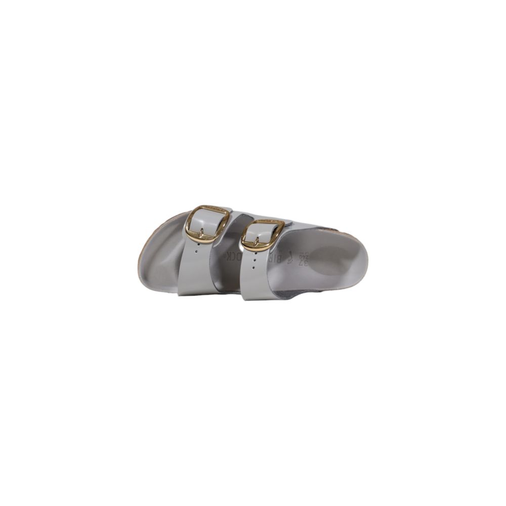 Birkenstock Gray Leather Slipper - Arizona Big Buckle Sandals