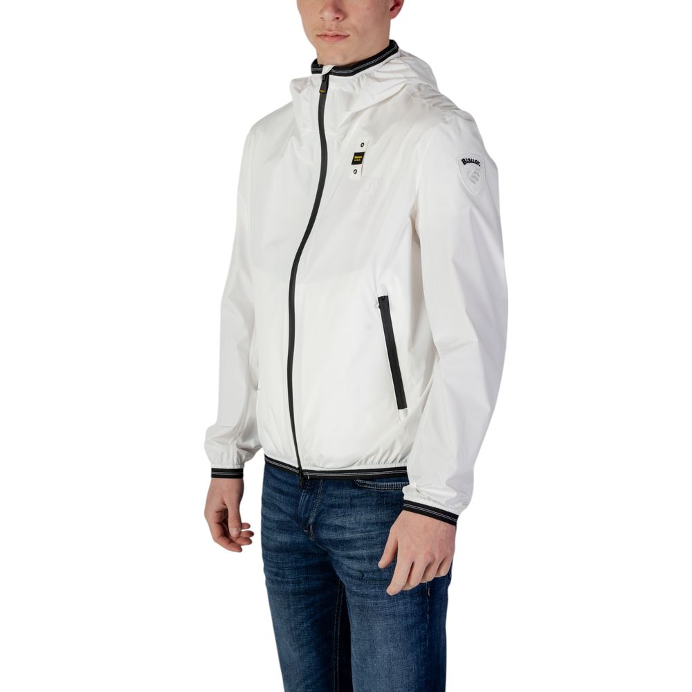 Blauer White Polyamide Jacket & Coat for Men - Spring/Summer Collection