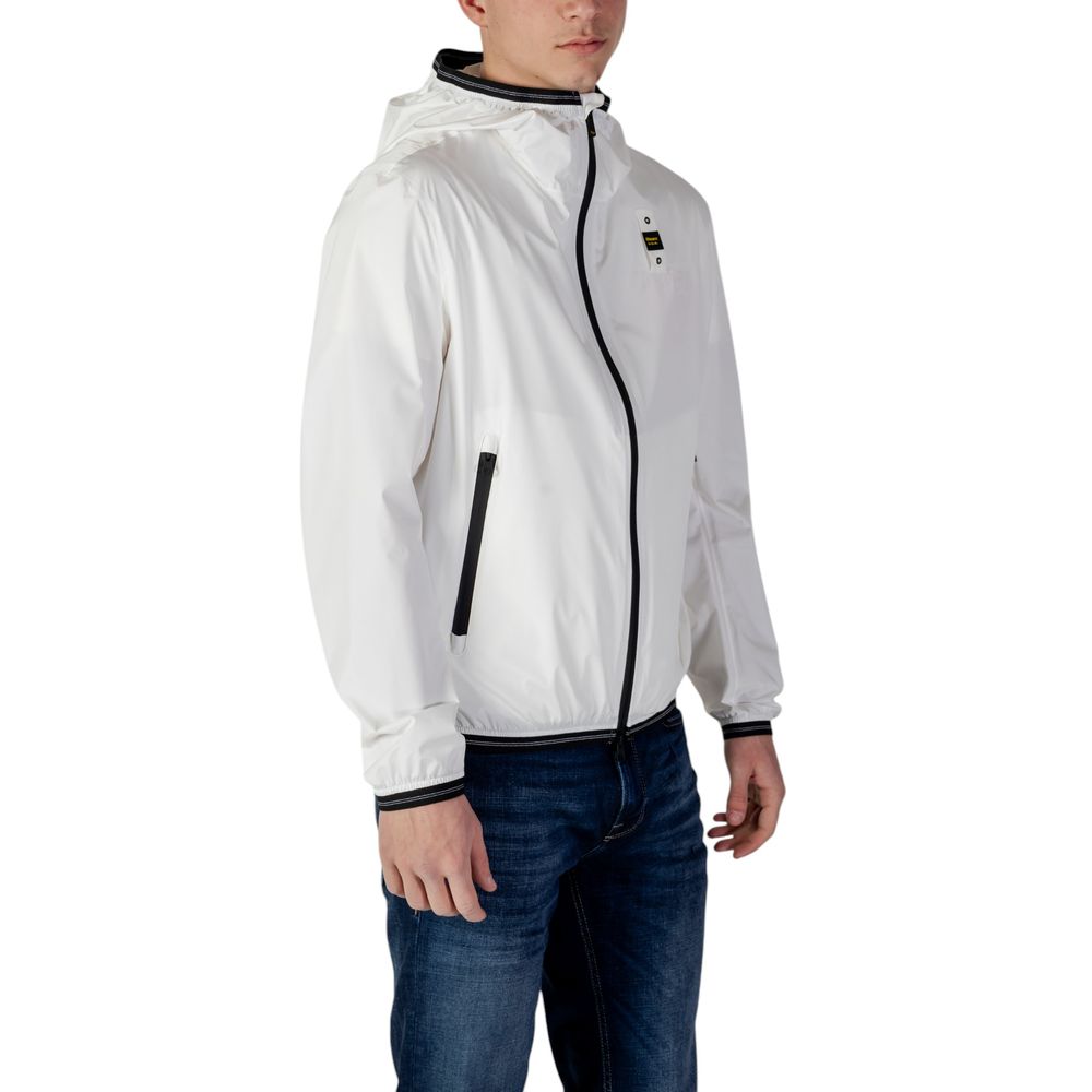 Blauer White Polyamide Jacket & Coat for Men - Spring/Summer Collection