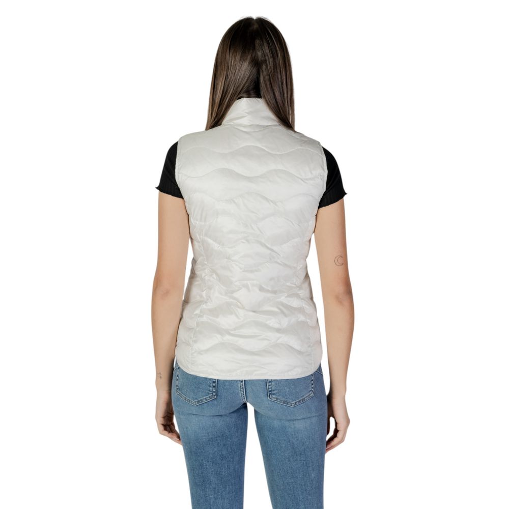 Blauer White Polyamide Sleeveless Jacket for Women