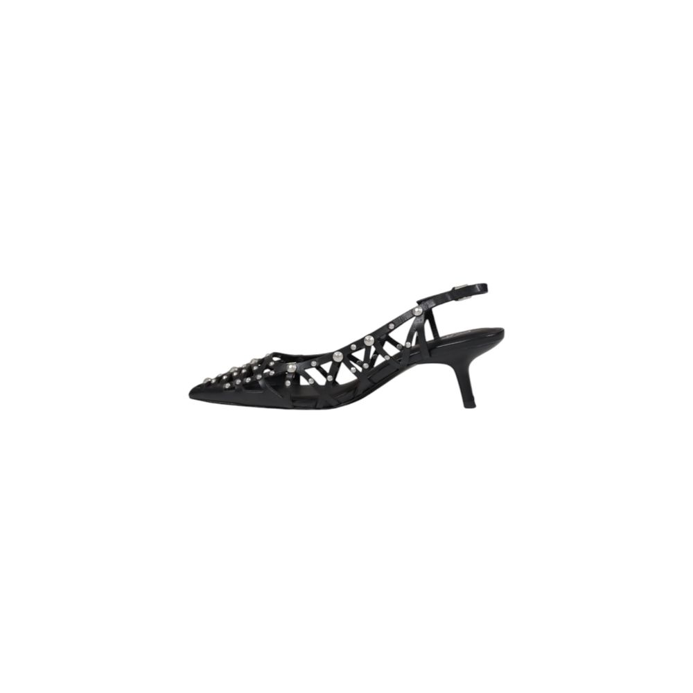 Elegant ASH Black Leather High Heel Shoes