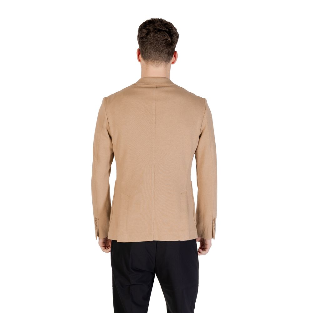 Gianni Lupo Beige Cotton Blazer GL3007TR