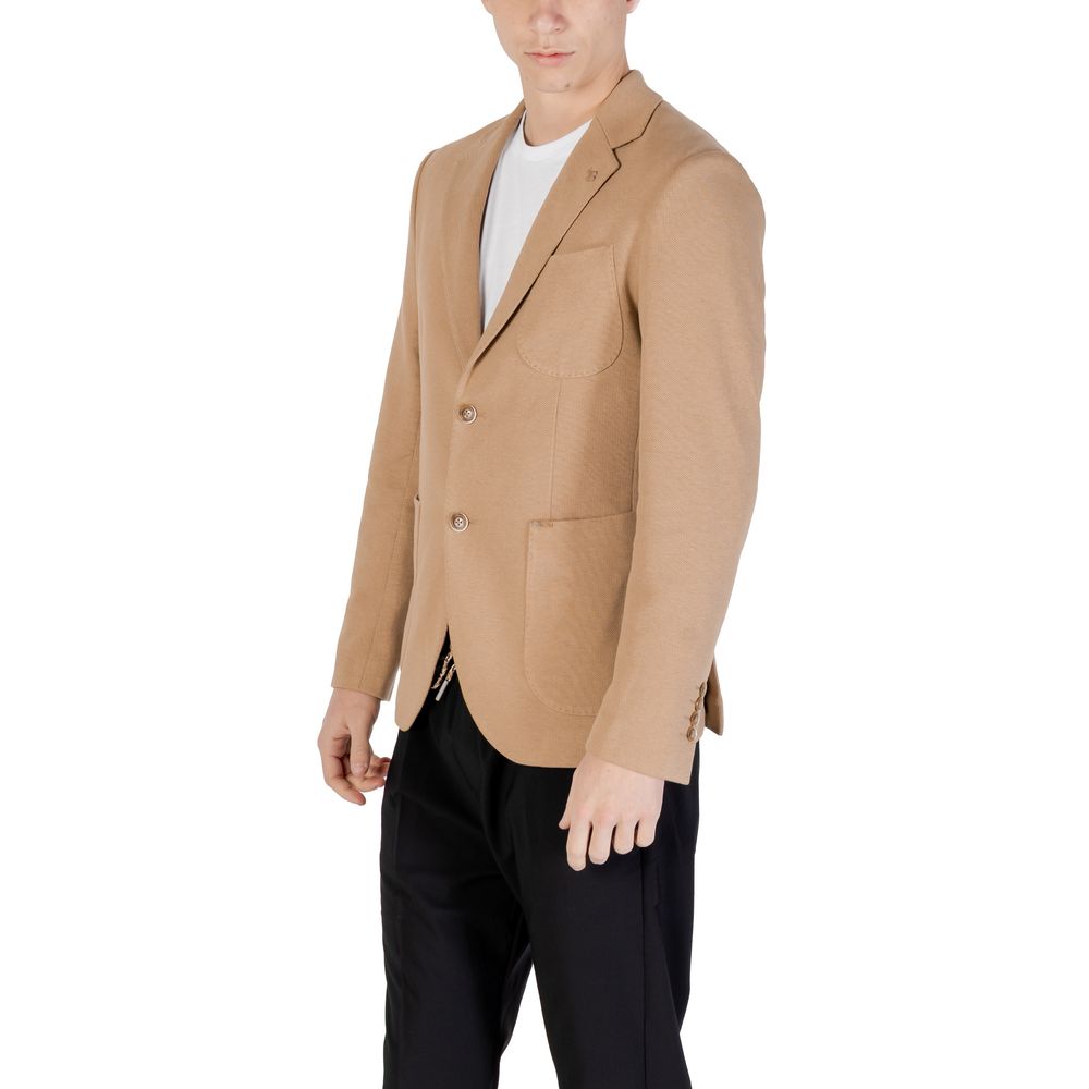 Gianni Lupo Beige Cotton Blazer GL3007TR