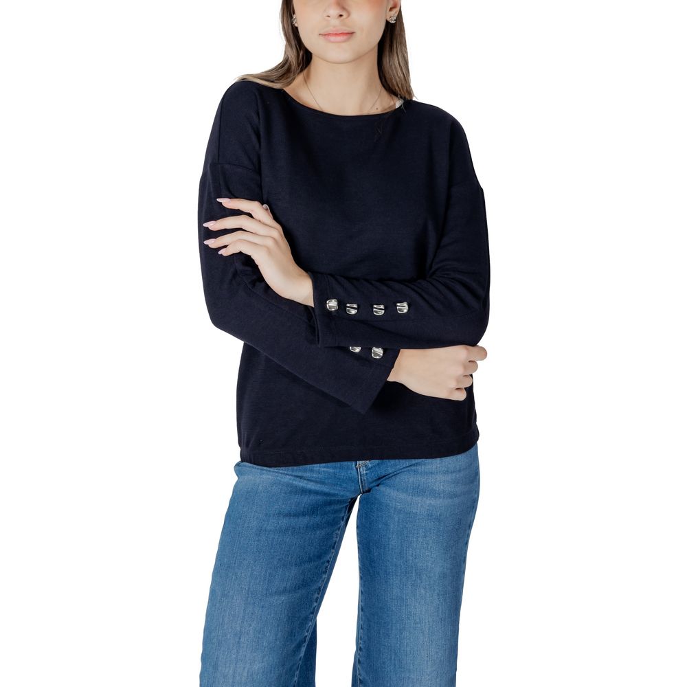 Street One Blue Polyester Sportswear Sweater 322791