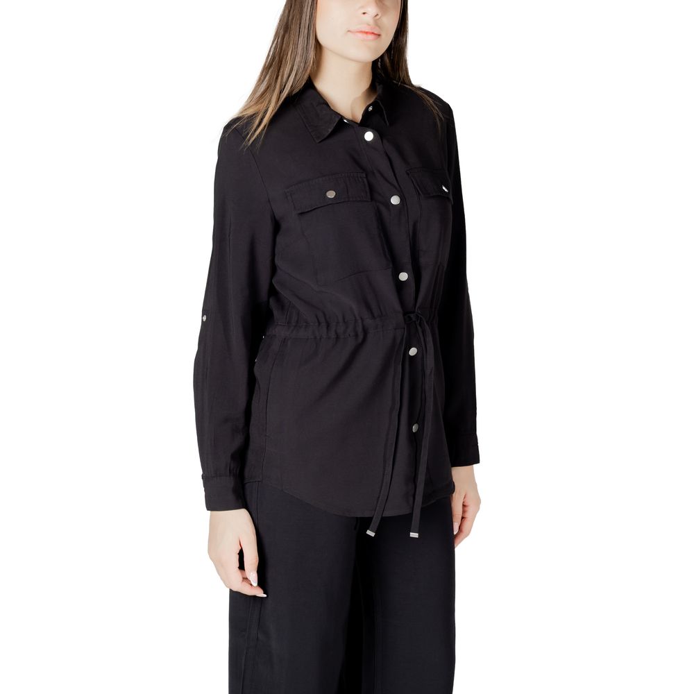 Only ONLARIS LIFE 4/5 FEM CARGO JACKET CC WVN 15310852 Black Viscose Shirt