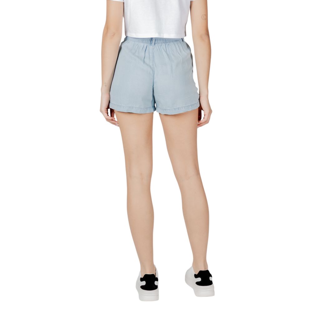 Only Light Blue Lyocell High-Waisted Belted Shorts