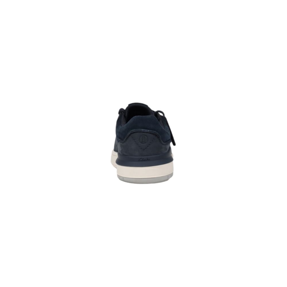 Clarks COURTLITE2 RUN Blue Nubuc Leather Sneakers