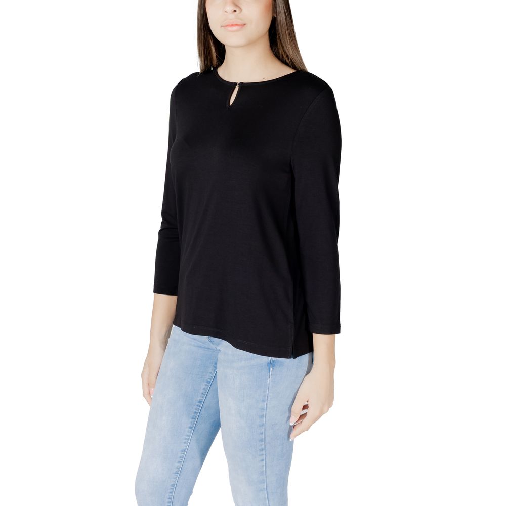 Street One Black Viscose Long Sleeve T-Shirt