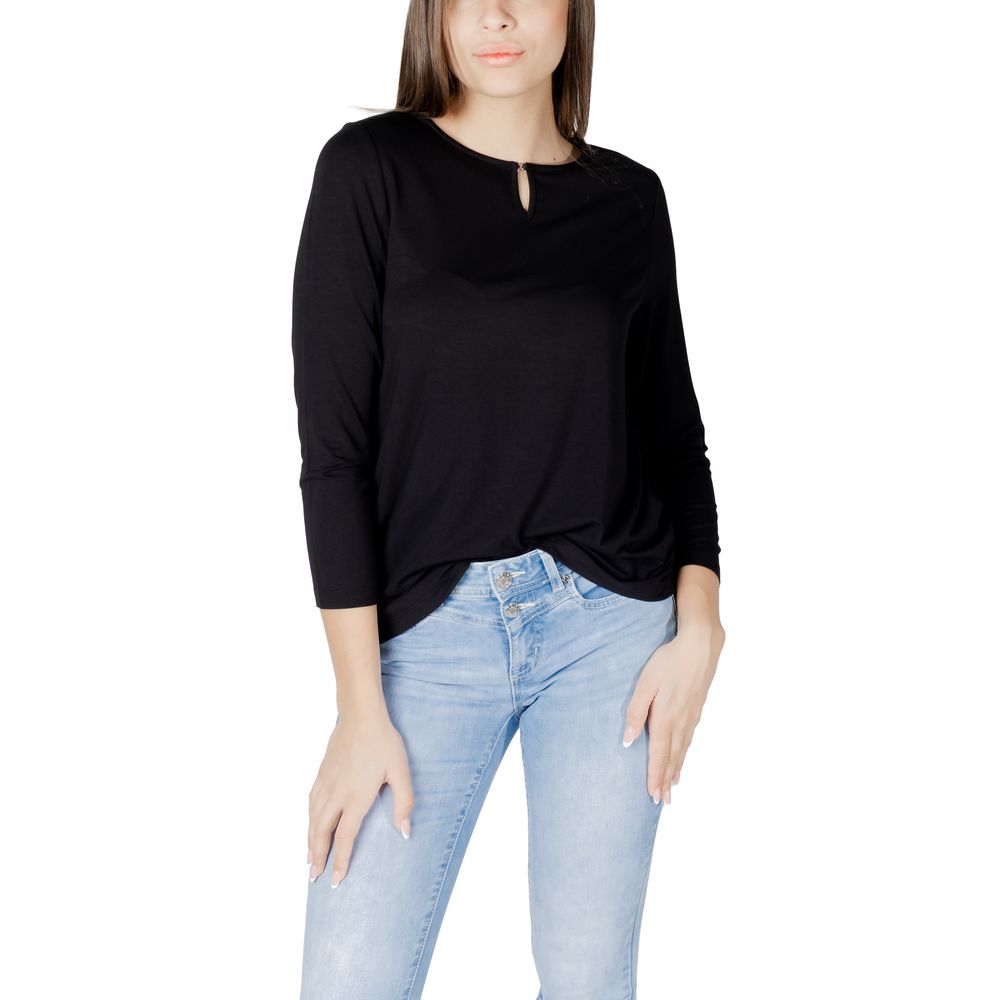 Street One Black Viscose Long Sleeve T-Shirt