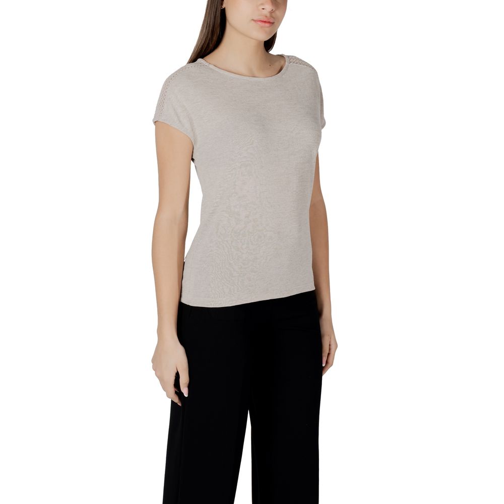 Street One Beige Polyester T-Shirt for Women