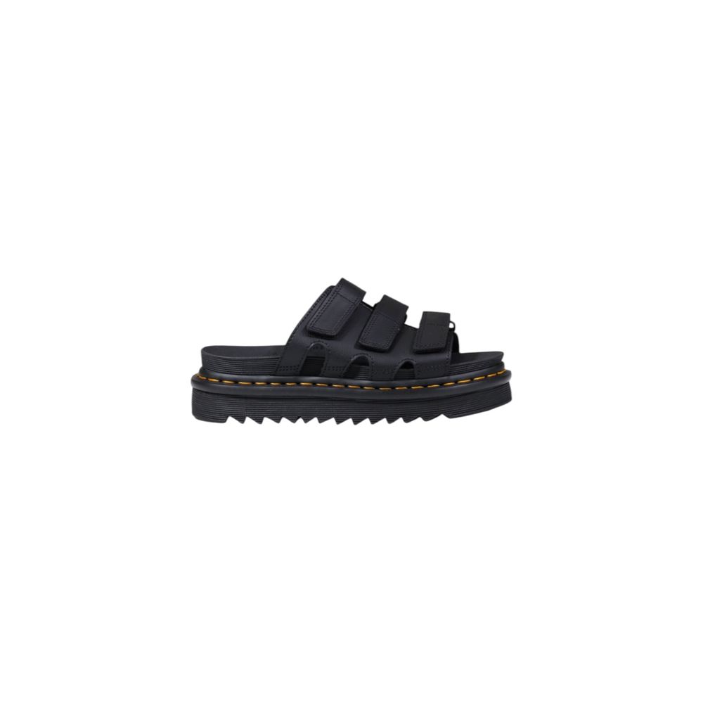Dr. Martens Raine Slide Black Leather Platform Shoes