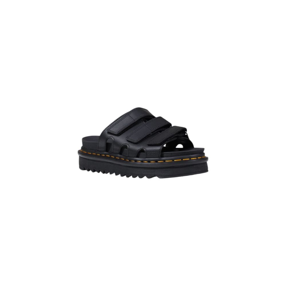 Dr. Martens Raine Slide Black Leather Platform Shoes