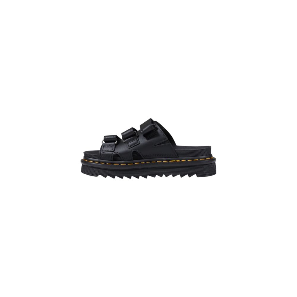 Dr. Martens Raine Slide Black Leather Platform Shoes