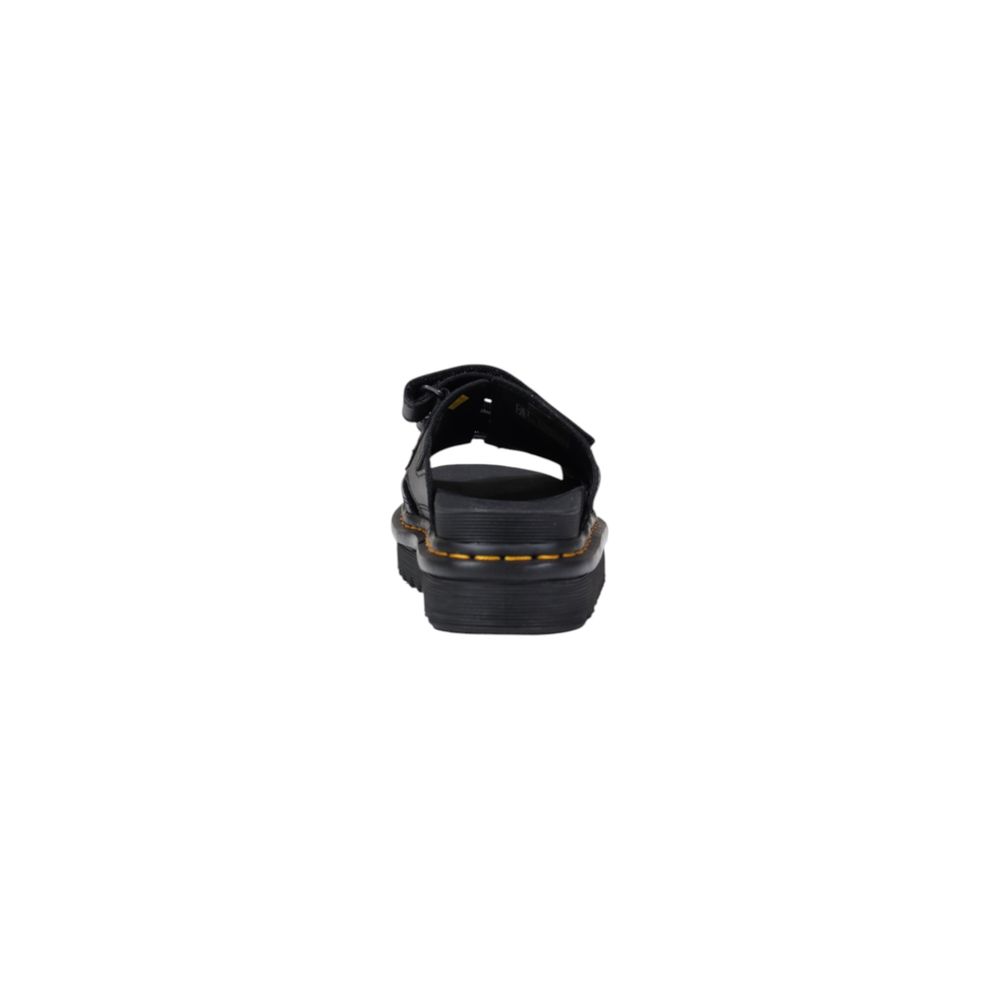 Dr. Martens Raine Slide Black Leather Platform Shoes