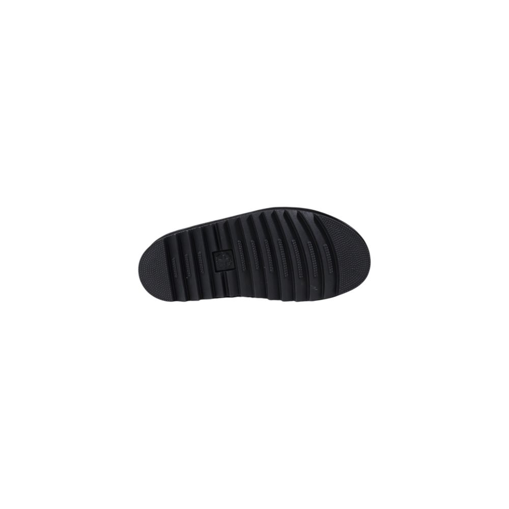 Dr. Martens Raine Slide Black Leather Platform Shoes