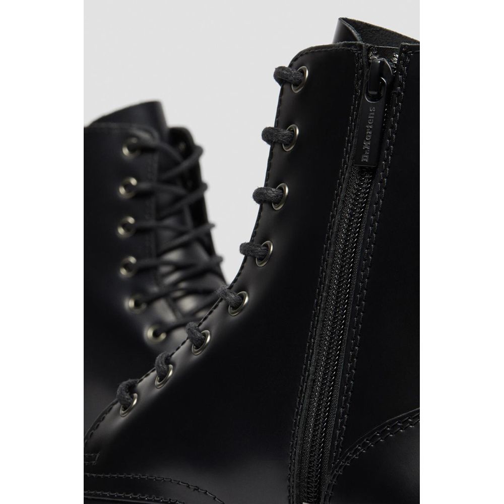 Dr. Martens Jadon Polished Smooth Black Leather Ankle Boots