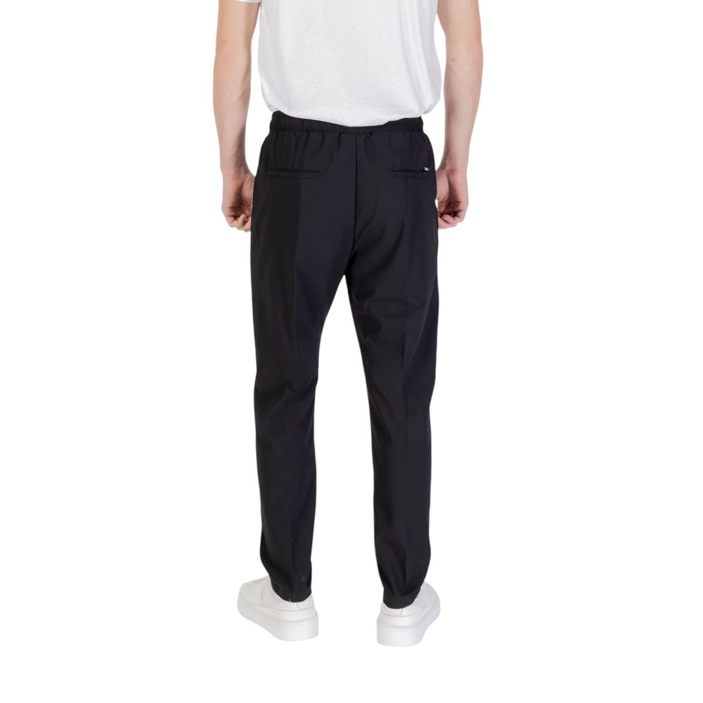 Gianni Lupo Black Polyester Pant – Men's Low Crotch Trousers