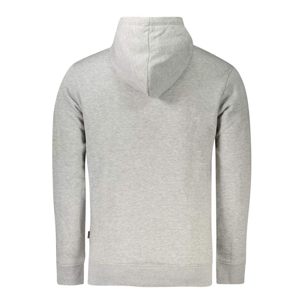 Pepe Jeans Grey Cotton Men Sweater - Macbeth Hooded Sweatshirt