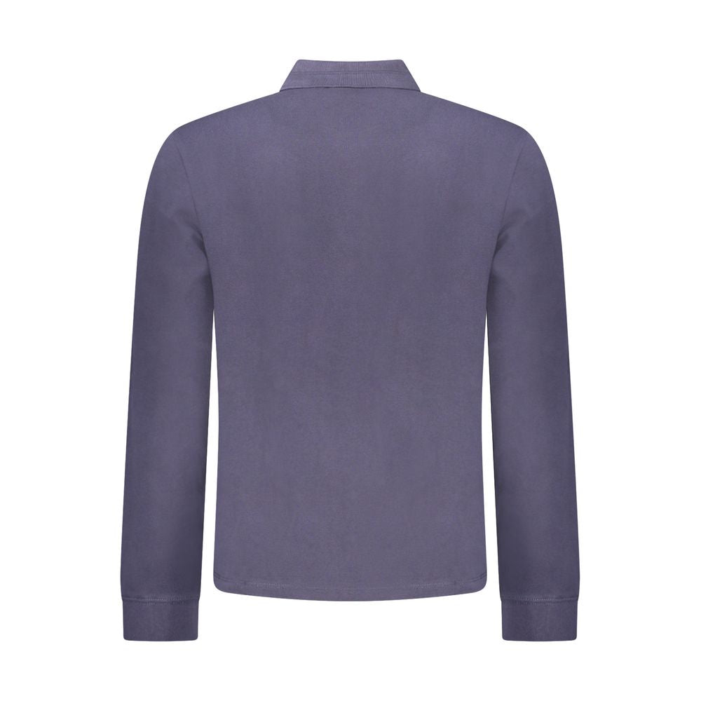 Napapijri Blue Cotton Long-Sleeved Men’s Polo Shirt