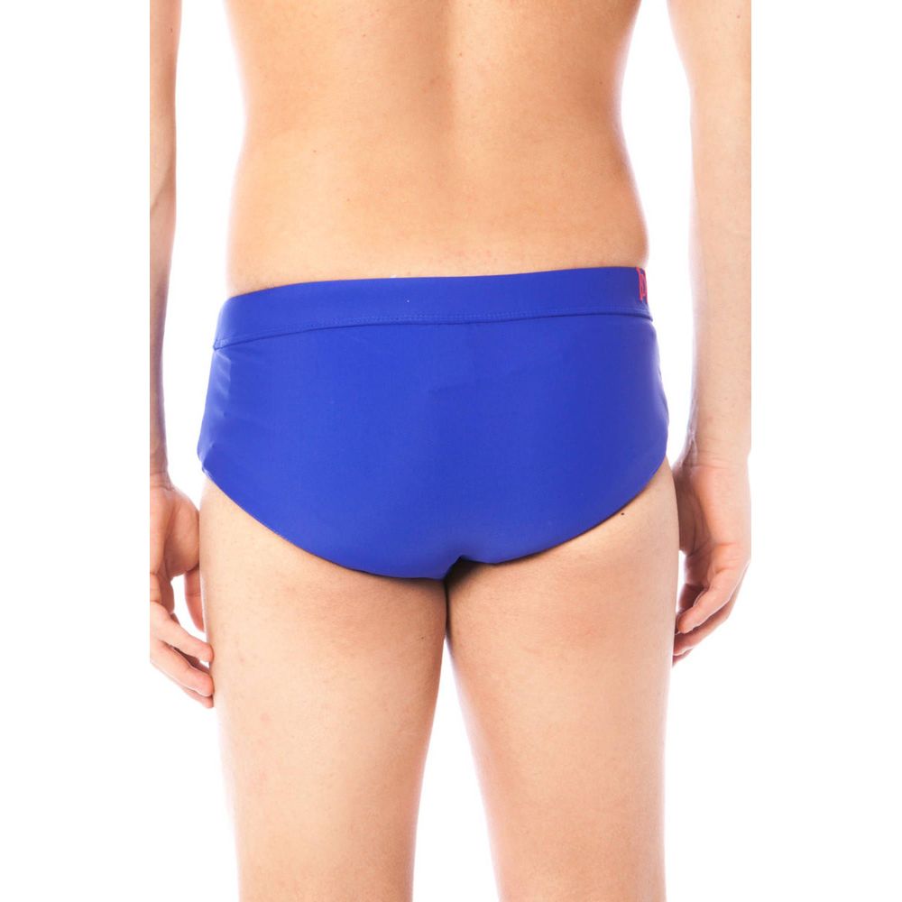 Datch Blue Elastane Swimwear - SEA BRIEFS with Laces and Logo