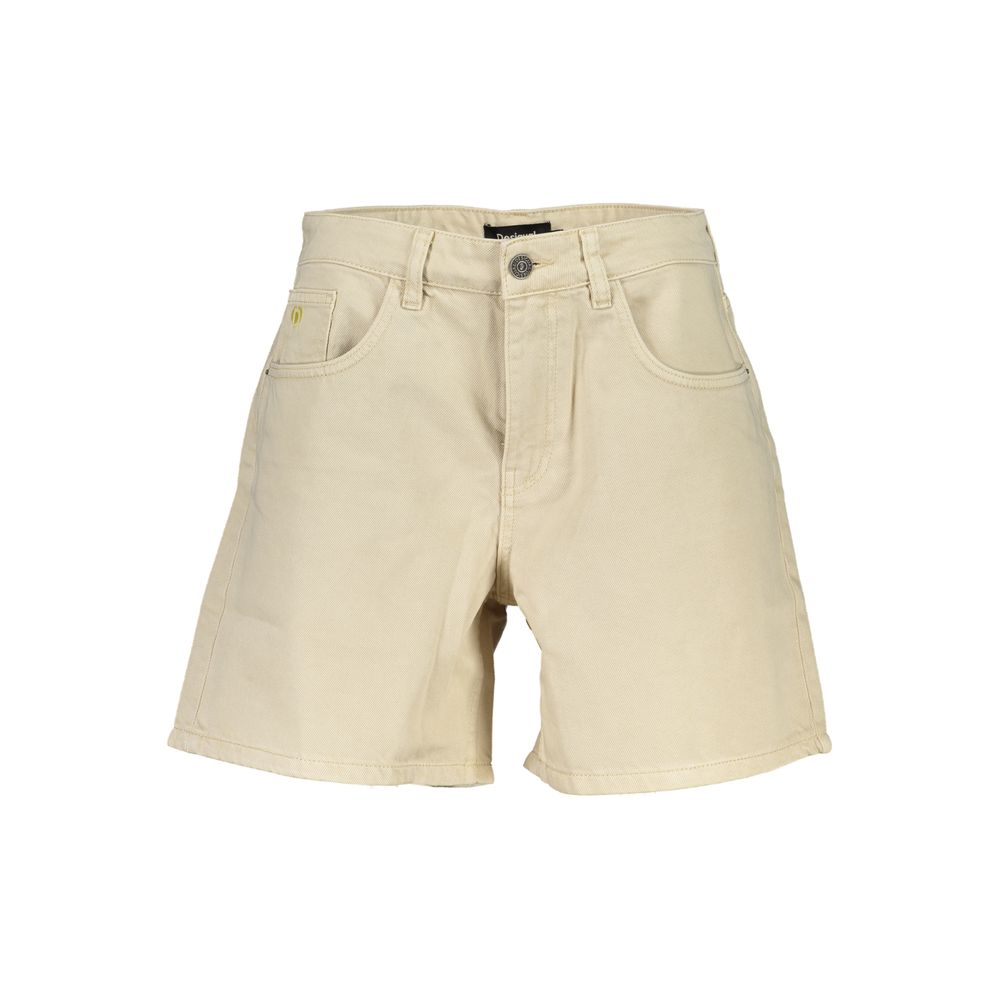 Desigual Beige Cotton Short Jeans